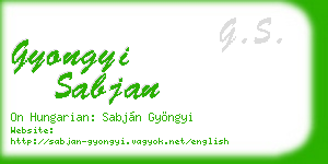 gyongyi sabjan business card